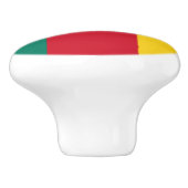 Patriottische Kameroense vlag Keramische Knop (Zijkant)