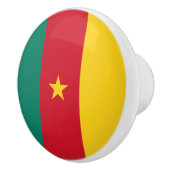 Patriottische Kameroense vlag Keramische Knop (Rechts)