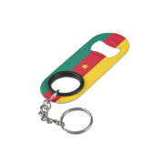Patriottische Kameroense vlag Mini Flessenopener (Achterkant Gekanteld)