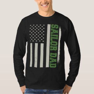 Patriottische kapitein boot zeilen marine varen ze t-shirt