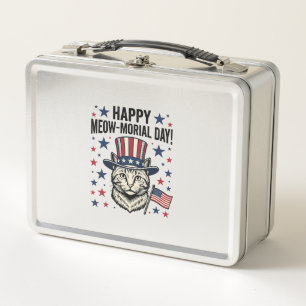 Patriottische Kat Meow-Morial Day Vintage Vector O