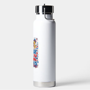 Patriottische Kawaii Dinosaurus Beste Stiefvader O Waterfles