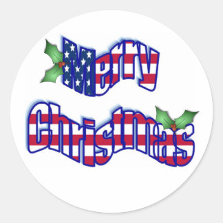 Patriottische kerst stickers