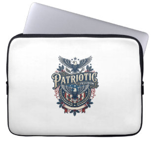 Patriottische Kerst Vector Grafische T-shirt (2) Laptop Sleeve
