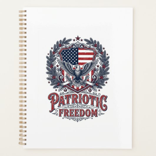 Patriottische Kerst Vector Grafische T-shirt Planner (Voorkant)