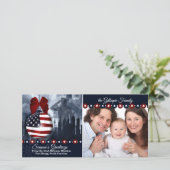 Patriottische kerst | Vlaggenversiering Feestdagenkaart (Staand voorkant)