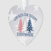 Patriottische kerstbomen en gebed ornament (voorkant)