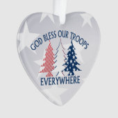 Patriottische kerstbomen en gebed ornament (voorkant)