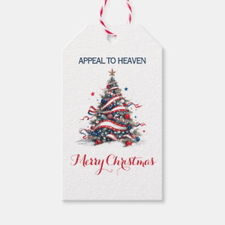 Patriottische Kerstboom ATH1 met oorsprong ed - Ca Cadeaulabel