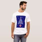Patriottische kerstboom t-shirt (Voorkant volledig)