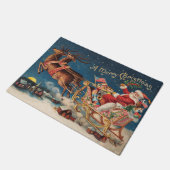 Patriottische Kerstman Vrolijk Kerstdeurmat Deurmat (Schuin)