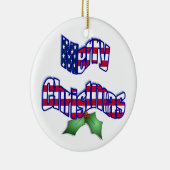 Patriottische kerstversiering keramisch ornament (Rechts)