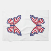 Patriottische keukenhanddoeken: rood wit en blauw  theedoek (Horizontaal)