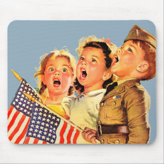 Patriottische Kinderen 1940s illustratie Muismat