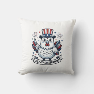 Patriottische Kip 4 juli Viering T-Shirt Des Kussen