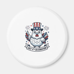 Patriottische Kip 4 juli Viering T-Shirt Des Magneet