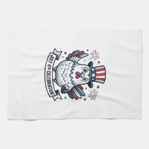 Patriottische Kip 4 juli Viering T-Shirt Des Theedoek