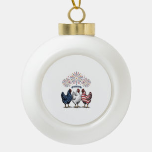 Patriottische Kip Trio Vintage Gravure Vector Af Keramische Bal Ornament