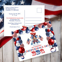 Patriottische Kip Zonnebril Independence Day BBQ