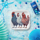 Patriottische kippen papieren bordje (Feest)