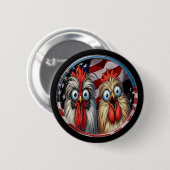 Patriottische kippen ronde button 5,7 cm (Voorkant /achterkant)