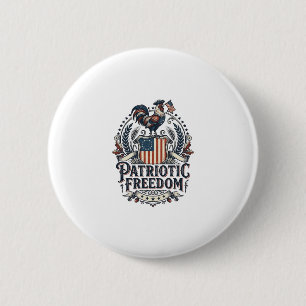 Patriottische Kippenhouder Vector Grafische T-shir Ronde Button 5,7 Cm