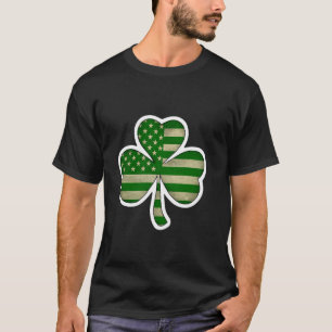Patriottische Klaver Keltische Knoop met Amerikaan T-shirt