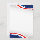 Patriottische kleuren Fundraising Invitaties Kaart (Achterkant)