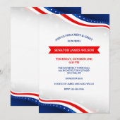 Patriottische kleuren Fundraising Invitaties Kaart (Voorkant / Achterkant)