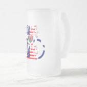 Patriottische kleuren Home Drinkware Barware Frost Matglas Bierpul (Voorkant rechts)
