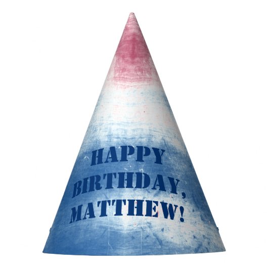 Patriottische kleurstof rode blauwblauwe partij feesthoedjes (Voorkant)