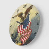 Patriottische klok - Eagle en Flag (Hoek)