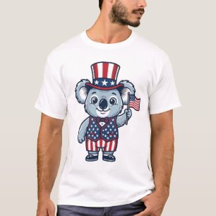 Patriottische Koala Vector Vintage T-shirt Ontwerp