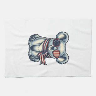 Patriottische Koala Vintage Gravure Shirt Ontwerp_ Theedoek