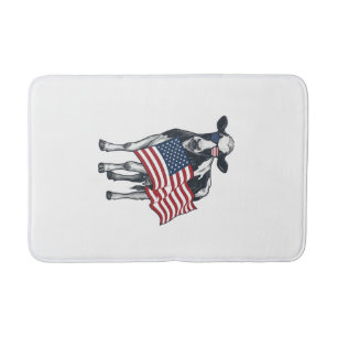 Patriottische Koe Amerikaanse Vlag Vintage Gravure Badmat