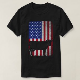 Patriottische Koe Farmer Boerderij VS Amerikaanse T-shirt
