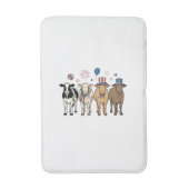 Patriottische Koe Line-up Vintage Vector T-shirt O Badmat (Voorkant Verticaal)