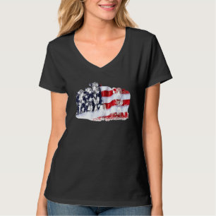 Patriottische Koeien leggen de Amerikaanse vlag me T-shirt