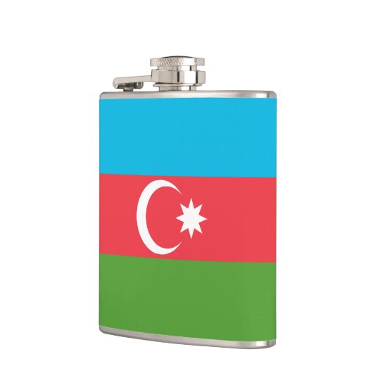 Patriottische kolf met vlag van Azerbeidzjan Heupfles (Links)