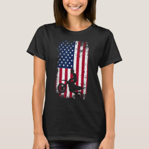Patriottische kruiser Dirt Bike American Flag Mo T-shirt