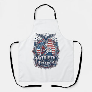 Patriottische Kruissteek Vector Grafische T-shirt_ Schort