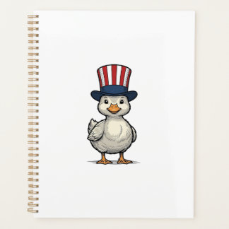 Patriottische Kuiken Vintage 4 juli T-shirt Ontwer Planner