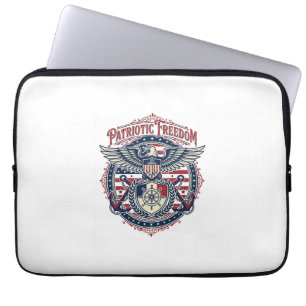 Patriottische Kust Preppy Vector Grafische T-shirt Laptop Sleeve