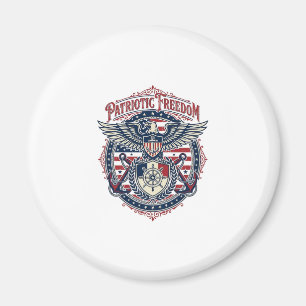 Patriottische Kust Preppy Vector Grafische T-shirt Magneet