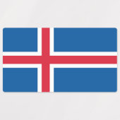 Patriottische labels met de vlag van IJsland (Design 2)