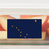 Patriottische labels met vlag van Alaska State, Ve (Aangebracht)