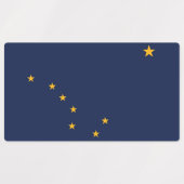 Patriottische labels met vlag van Alaska State, Ve (Design 1)