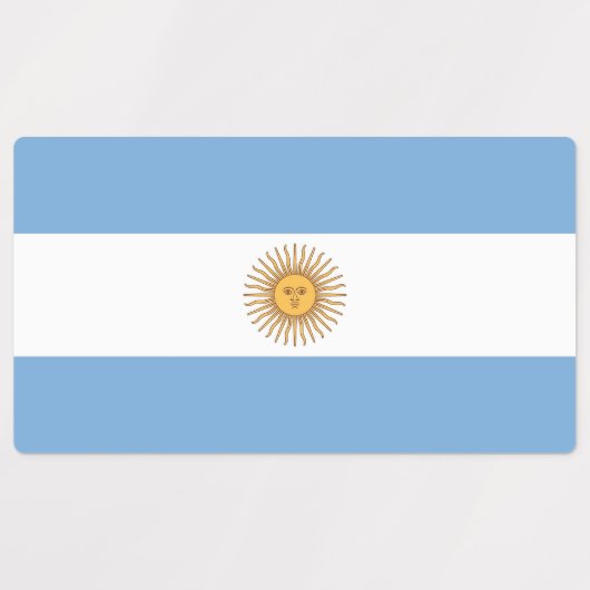 Patriottische labels met vlag van Argentinië (Design 2)