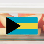 Patriottische labels met vlag van Bahama's (Aangebracht)