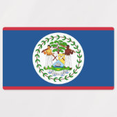Patriottische labels met vlag van Belize (Design 1)